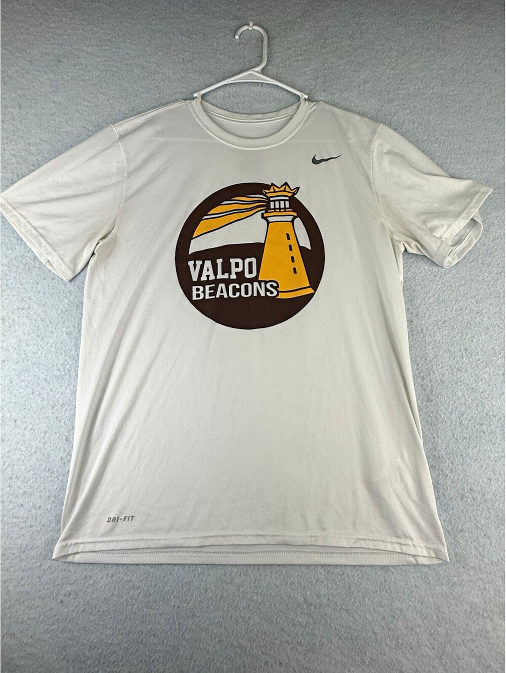 Nike The Nike Tee Dri-FIT Valpo Beacons White T-Shirt Mens, Size L